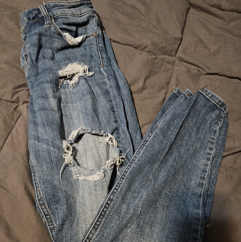 Eunina mica low rise skinny ankle distressed jeans